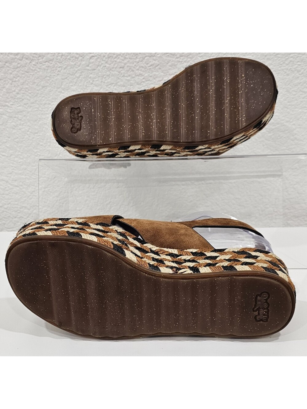 COACH Women's Suede Platform Wedge Sandals Brown Size US 6 B - Picture 7 of 15